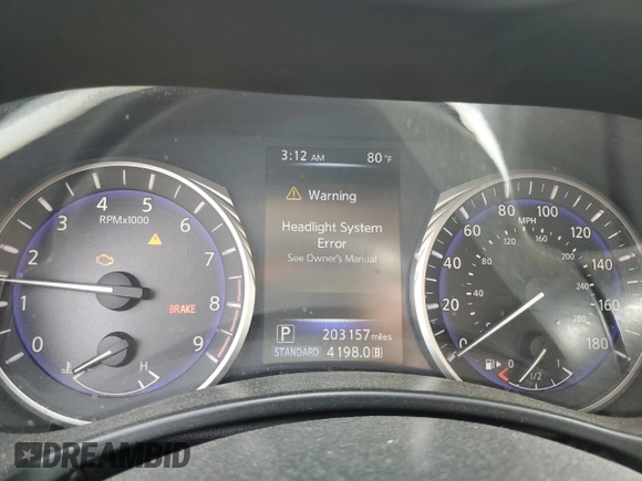 2014 Infiniti Q50 Premium with VIN JN1BV7AP9EM693541, listed as a Copart auction lot 52898005 with 203,157 mi miles and Salvage Title. Bid and sale history available at carsss.com. Image 9.