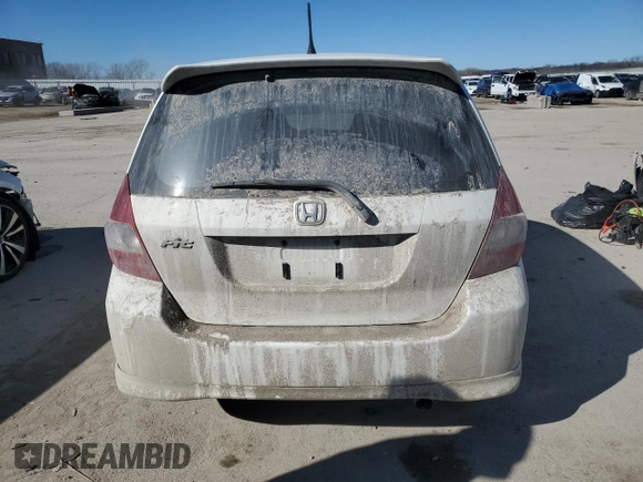 2007 Honda Fit Sport with VIN JHMGD38617S004925, listed as a Copart auction lot 47112235 with 249,849 mi miles and Salvage Title. Bid and sale history available at carsss.com. Image 6.