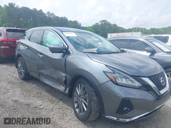 2021 Nissan Murano SV z VIN 5N1AZ2BJ1MC146662, wystawiony jako IAAI lot #42094316 z przebiegiem 36 369 mil mil oraz . Historia ofert i sprzedaży dostępna na DreamBid. Obrazek 1.