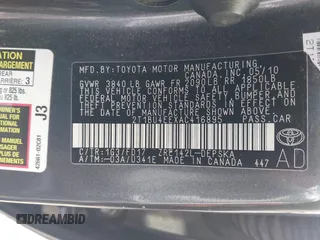 2010 Toyota Corolla with VIN 2T1BU4EEXAC416895, listed as a IAAI auction lot 41697477 with 135,325 mi miles and . Bid and sale history available at DreamBid. Image 9.