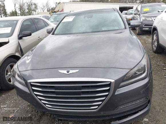 2015 Hyundai Genesis 5.0L with VIN KMHGN4JF7FU076421, listed as a IAAI auction lot 41698201 with 68,672 mi miles. Bid and sale history available at carsss.com. Image 12.