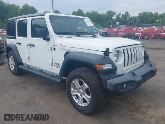 2018 Jeep Wrangler Unlimited Sport S with VIN 1C4HJXDG0JW324211, listed as a IAAI auction lot 42388525 with 79,278 mi miles and . Bid and sale history available at DreamBid. Image 1.