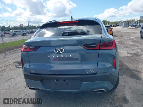 2023 Infiniti QX55 Luxe z VIN 3PCAJ5JRXPF117396, wystawiony jako IAAI lot #41672269 z przebiegiem 9 708 mil mil oraz . Historia ofert i sprzedaży dostępna na DreamBid. Obrazek 17.
