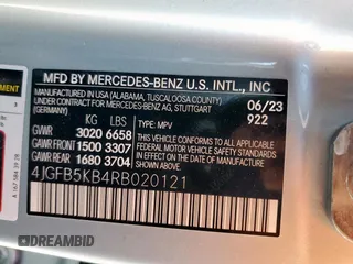 2024 Mercedes-Benz GLE 450 z VIN 4JGFB5KB4RB020121, wystawiony jako Copart lot #59394275 z przebiegiem 24 889 mil mil oraz Szkoda całkowita • Salvage title. Historia ofert i sprzedaży dostępna na DreamBid. Obrazek 14.