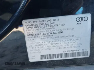 2014 Audi Q5 Premium with VIN WA1CFAFP4EA017515, listed as a IAAI auction lot 41000205 with 194,104 mi miles and . Bid and sale history available at DreamBid. Image 9.