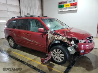 2006 Kia Sedona LX with VIN KNDMB233366029561, listed as a Copart auction lot 51817445 with 191,471 mi miles and Salvage Title. Bid and sale history available at carsss.com. Image 4.