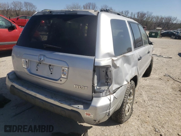 2004 Honda Pilot EX with VIN 2HKYF18574H553034, listed as a Copart auction lot 42422572 with Not Provided miles and Non Repairable. Bid and sale history available at DreamBid. Image 4.