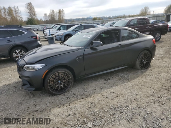 2019 BMW M2 Competition with VIN WBS2U7C56KVJ07484, listed as a Copart auction lot 75834424 with 16,168 mi miles and Salvage Title. Bid and sale history available at carsss.com. Image 1.