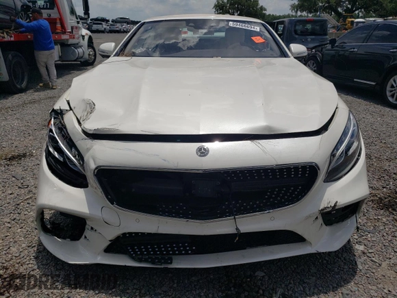 2019 Mercedes-Benz S-Class S 560 with VIN WDDXK8DB6KA038127, listed as a Copart auction lot 59466694 with 0 mi miles and Salvage Title. Bid and sale history available at carsss.com. Image 5.