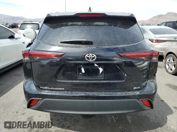 2024 Toyota Highlander LE with VIN 5TDKDRAH7RS537853, listed as a Copart auction lot 50980515 with 18,440 mi miles and Salvage title. Bid and sale history available at DreamBid. Image 6.