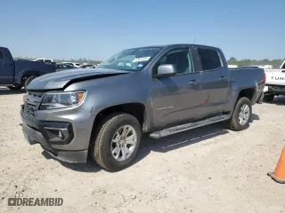2021 Chevrolet Colorado 2WD LT with VIN 1GCGSCEN1M1275651, listed as a Copart auction lot 52637355 with 48,495 mi miles and Salvage Title. Bid and sale history available at carsss.com. Image 1.
