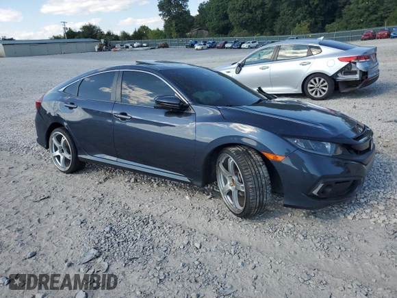 2020 Honda Civic Sedan EX-L with VIN 19XFC1F7XLE021851, listed as a Copart auction lot 68318734 with 74,519 mi miles and Salvage Title. Bid and sale history available at carsss.com. Image 4.