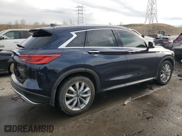 2021 Infiniti QX50 Essential z VIN 3PCAJ5CB0MF118732, wystawiony jako Copart lot #43972565 z przebiegiem 29 402 mil mil oraz Szkoda całkowita • Salvage title. Historia ofert i sprzedaży dostępna na DreamBid. Obrazek 3.