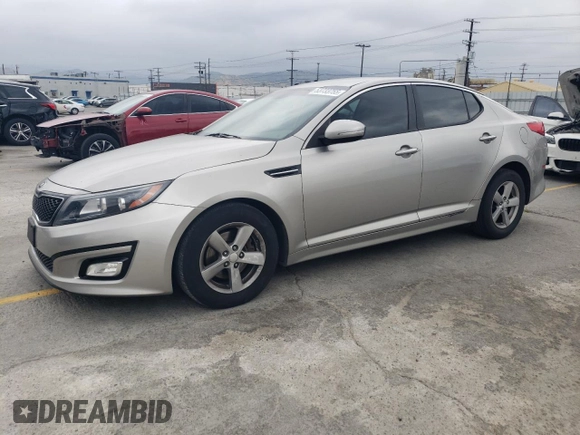 2014 Kia Optima LX with VIN 5XXGM4A77EG331363, listed as a Copart auction lot 53733755 with 135,081 mi miles and Salvage title. Bid and sale history available at DreamBid. Image 1.