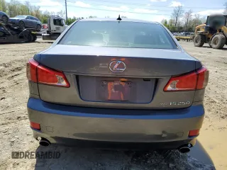 2013 Lexus IS 250 with VIN JTHCF5C25D2036068, listed as a Copart auction lot 52014305 with 130,819 mi miles and Salvage Title. Bid and sale history available at carsss.com. Image 6.