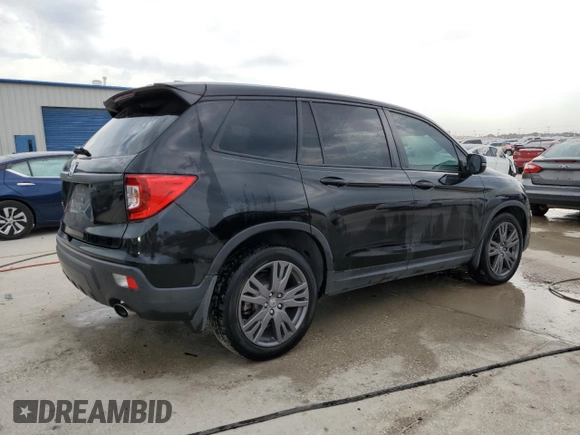 2021 Honda Passport EX-L with VIN 5FNYF7H54MB000021, listed as a Copart auction lot 75745334 with 50,941 mi miles and Clean Title. Bid and sale history available at carsss.com. Image 3.