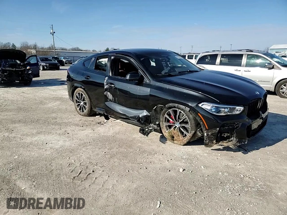 2022 BMW X6 xDrive40i with VIN 5UXCY6C01N9K65807, listed as a Copart auction lot 84708104 with 0 mi miles and Salvage Title. Bid and sale history available at carsss.com. Image 12.