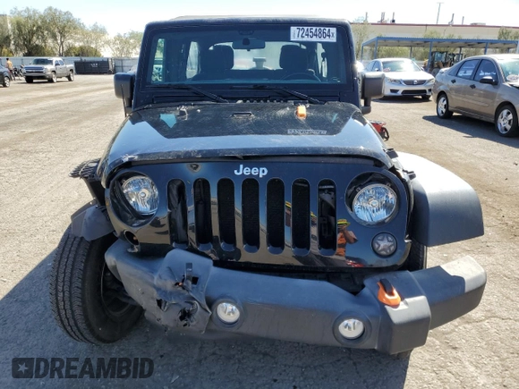 2018 Jeep Wrangler JK Unlimited Sport S with VIN 1C4BJWDG4JL894696, listed as a Copart auction lot 72454864 with 60,122 mi miles and Salvage Title. Bid and sale history available at carsss.com. Image 5.