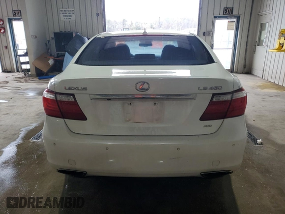 2009 Lexus LS 460 with VIN JTHCL46F695002017, listed as a Copart auction lot 50316845 with 155,715 mi miles and Salvage Title. Bid and sale history available at DreamBid. Image 6.