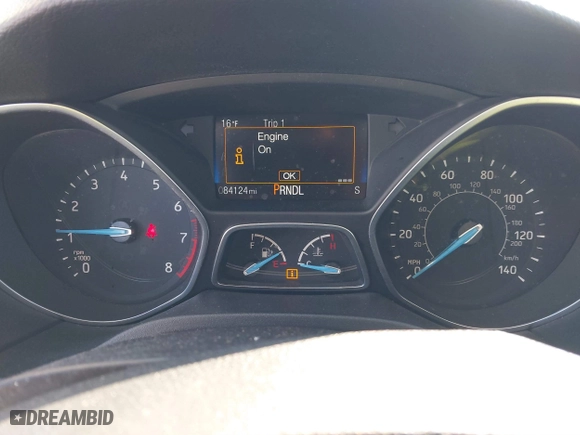2017 Ford Focus SE with VIN 1FADP3F21HL246837, listed as a IAAI auction lot 41696492 with 84,124 mi miles. Bid and sale history available at carsss.com. Image 7.
