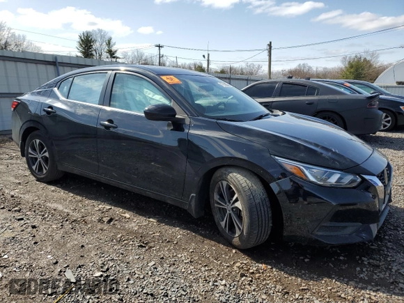 2021 Nissan Sentra SV with VIN 3N1AB8CV7MY306860, listed as a Copart auction lot 47939825 with 34,409 mi miles and Salvage title. Bid and sale history available at DreamBid. Image 4.