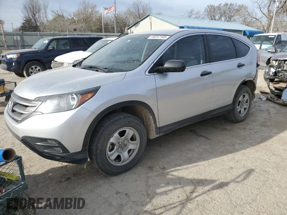 2013 Honda CR-V LX with VIN 2HKRM4H39DH659155, listed as a Copart auction lot 49257105 with 156,412 mi miles and Salvage Title. Bid and sale history available at DreamBid. Image 1.