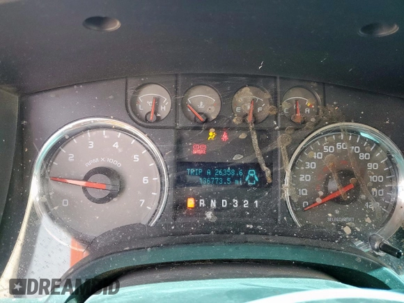2009 Ford F-150 STX with VIN 1FTRX12819FA12244, listed as a Copart auction lot 58618995 with 136,773 mi miles and Salvage title. Bid and sale history available at DreamBid. Image 9.