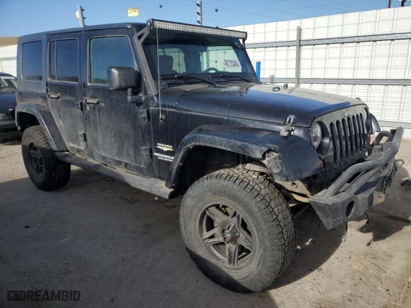2008 Jeep Wrangler Unlimited Sahara with VIN 1J4GA59108L654912, listed as a Copart auction lot 48170345 with 114,638 mi miles and Salvage Title. Bid and sale history available at carsss.com. Image 4.