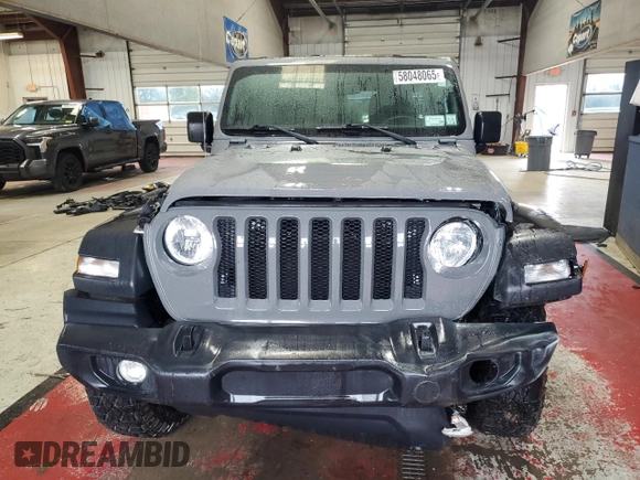 2018 Jeep Wrangler Unlimited Sport with VIN 1C4HJXDN7JW300342, listed as a Copart auction lot 58048065 with 52,791 mi miles and Salvage title. Bid and sale history available at DreamBid. Image 5.