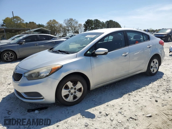 2016 Kia Forte LX with VIN KNAFK4A61G5495138, listed as a Copart auction lot 50738065 with 105,648 mi miles and Salvage Title. Bid and sale history available at carsss.com. Image 1.
