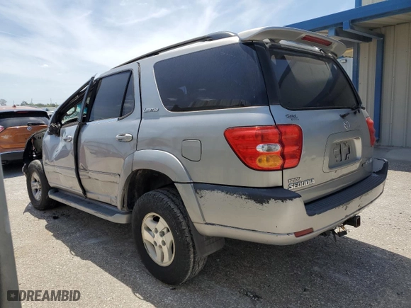 2001 Toyota Sequoia Limited with VIN 5TDBT48A21S008829, listed as a Copart auction lot 49553465 with 0 mi miles and Salvage Title. Bid and sale history available at carsss.com. Image 2.
