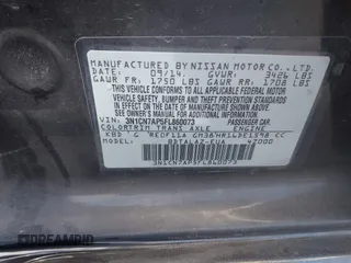 2015 Nissan Versa SV with VIN 3N1CN7AP5FL860073, listed as a IAAI auction lot 42035884 with 48,956 mi miles. Bid and sale history available at carsss.com. Image 9.