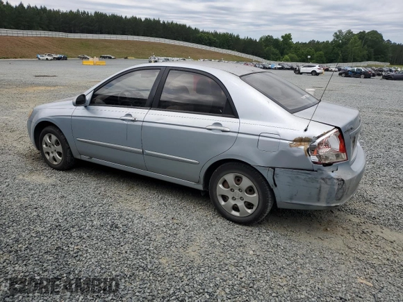 2007 Kia Spectra EX z VIN KNAFE121775389527, wystawiony jako Copart lot #56517285 z przebiegiem 340 861 mil mil oraz Szkoda całkowita • Salvage title. Historia ofert i sprzedaży dostępna na DreamBid. Obrazek 2.