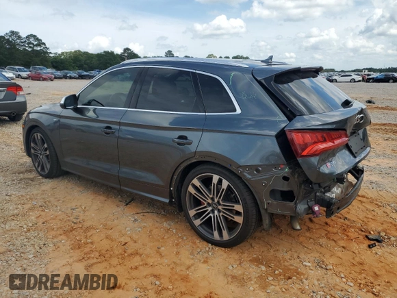 2018 Audi SQ5 Prestige с VIN WA1C4AFY8J2051105, выставлен на аукционе Copart как лот 55777245 с пробегом 50 273 миль миль и Списание • Salvage title. История ставок и продаж доступна на DreamBid. Изображение 2.