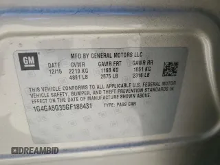 2016 Buick LaCrosse with VIN 1G4GA5G35GF188431, listed as a Copart auction lot 47243575 with 113,853 mi miles and Salvage title. Bid and sale history available at DreamBid. Image 14.