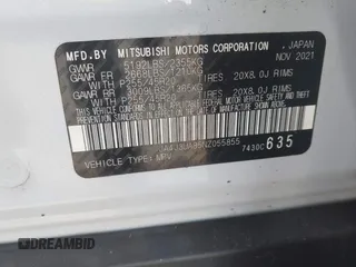 2022 Mitsubishi Outlander SE z VIN JA4J3UA85NZ055855, wystawiony jako IAAI lot #42020874 z przebiegiem 37 756 mil mil oraz . Historia ofert i sprzedaży dostępna na DreamBid. Obrazek 9.