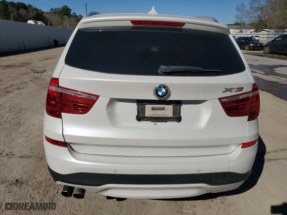2015 BMW X3 sDrive28i with VIN 5UXWZ7C57F0M83476, listed as a Copart auction lot 47227835 with 0 mi miles and Salvage Title. Bid and sale history available at carsss.com. Image 6.
