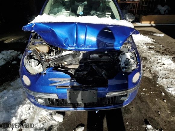 2012 FIAT 500 Lounge with VIN 3C3CFFCR9CT117709, listed as a Copart auction lot 83760894 with NaN miles and Salvage Title. Bid and sale history available at carsss.com. Image 12.