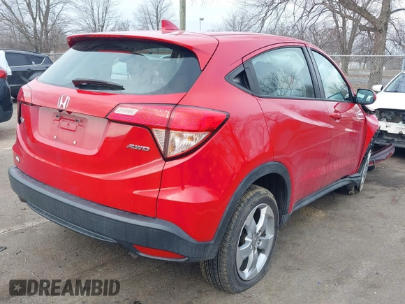2016 Honda HR-V LX with VIN 3CZRU6H3XGM739696, listed as a IAAI auction lot 41698167 with 31,886 mi miles. Bid and sale history available at carsss.com. Image 4.