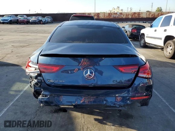 2023 Mercedes-Benz CLA 45 AMG with VIN W1K5J5DB8PN414447, listed as a Copart auction lot 49317765 with 13,617 mi miles and Salvage Title. Bid and sale history available at DreamBid. Image 6.