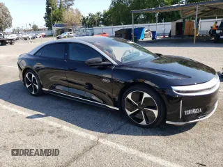 2023 Lucid Air Touring with VIN 50EA1TEA3PA001535, listed as a Copart auction lot 47349404 with 0 mi miles and Salvage Title. Bid and sale history available at carsss.com. Image 4.