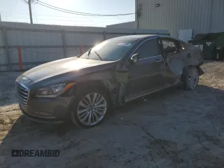 2017 Genesis G80 5.0L Ultimate with VIN KMHGN4JFXHU212334, listed as a Copart auction lot 75771284 with 78,779 mi miles and Salvage Title. Bid and sale history available at carsss.com. Image 1.