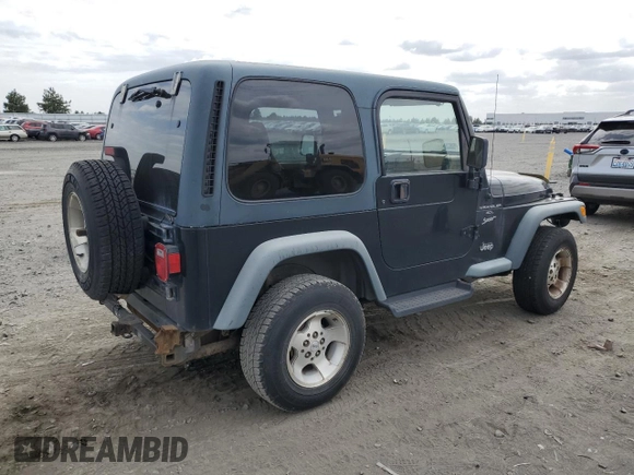 2000 Jeep Wrangler Sport z VIN 1J4FA49S9YP798353, wystawiony jako Copart lot #62009645 z przebiegiem 116 676 mil mil oraz Szkoda całkowita • Salvage title. Historia ofert i sprzedaży dostępna na DreamBid. Obrazek 3.