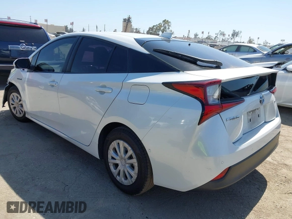 2021 Toyota Prius L Eco with VIN JTDKAMFU8M3135142, listed as a IAAI auction lot 42317007 with 77,353 mi miles and . Bid and sale history available at DreamBid. Image 3.