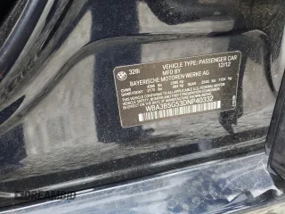 2013 BMW 3 Series 328i xDrive с VIN WBA3B5G53DNP40332, выставлен на аукционе Copart как лот 58344195 с пробегом 167 903 миль миль и Списание • Salvage title. История ставок и продаж доступна на DreamBid. Изображение 12.