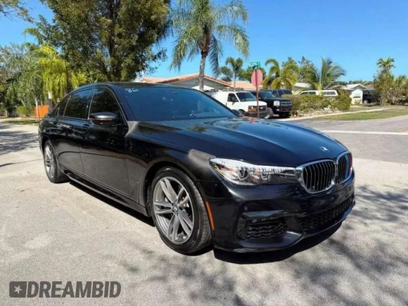 2019 BMW 7 Series 740i z VIN WBA7E2C59KB218XXX, wystawiony jako Copart lot #48633165 z przebiegiem 79 444 mil mil oraz Czysty tytuł • Clean title. Historia ofert i sprzedaży dostępna na DreamBid. Obrazek 1.