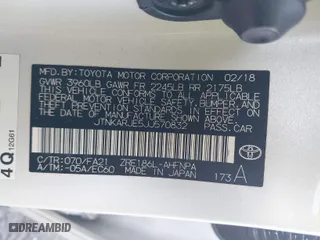 2018 Toyota Corolla iM with VIN JTNKARJE5JJ570832, listed as a IAAI auction lot 41819108 with 73,859 mi miles. Bid and sale history available at carsss.com. Image 9.