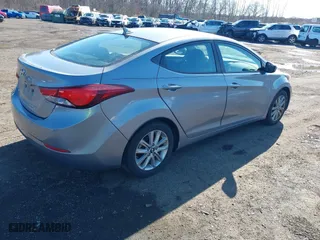 2014 Hyundai Elantra SE with VIN KMHDH4AEXEU049424, listed as a IAAI auction lot 41858569 with 77,496 mi miles. Bid and sale history available at carsss.com. Image 4.