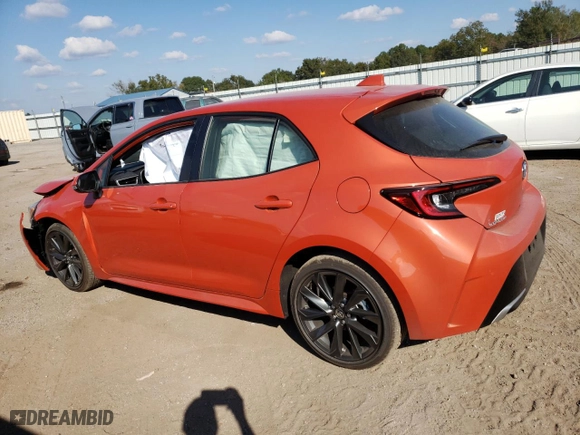 2025 Toyota Corolla Hatchback XSE with VIN JTNC4MBE5S3237579, listed as a Copart auction lot 78245104 with 2,644 mi miles and Salvage Title. Bid and sale history available at carsss.com. Image 2.