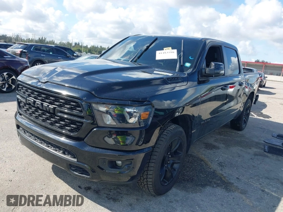 2022 Ram 1500 Big Horn with VIN 1C6SRFFT1NN220669, listed as a IAAI auction lot 41483598 with 1 mi miles. Bid and sale history available at carsss.com. Image 17.